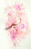 oiseau à l'aquarelle