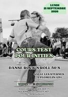Cours test danse rock'n'roll années 50, madison, stroll et bop
