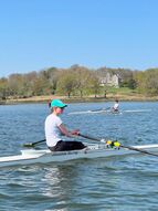 Aviron, skiffs sur l'Odet, anse de Kerdour