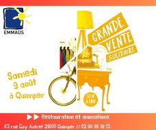 Emmaüs Quimper. grande vente estivale du samedi 9 août