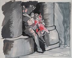 «La Colonne», gouache