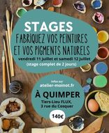 Stage de fabrication d'encres naturelles