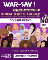 Affiche «War Sav» collage géant