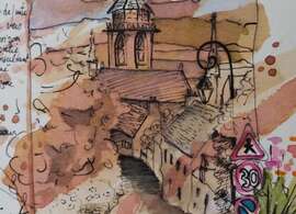 Stage de croquis aquarellés sur le vif, avec Laure Sureau à Locronan