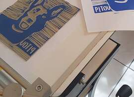 Atelier de linogravure au musée