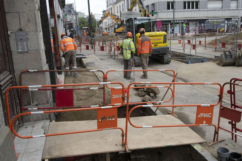 Travaux d’assainissement rue de la Providence à Quimper