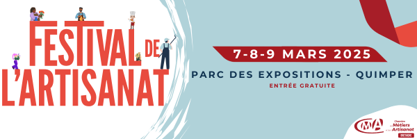 Festival de l’artisanat : Quimper Bretagne Occidentale accueille une vingtaine d’artisans 7, 8 et 9 mars