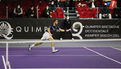 Quimper le 25 janvier 2021. Open ATP Challenger tour Quimper Bretagne Occidentale. affiche 16ème finale entre les français Hugo Gaston et Grégoire Barrere ( vainqueur ). Hugo Gaston.