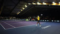 Quimper le 24 janvier 2022. Open de tennis ATP Challenger . 1er tour qualificatif. Victoire de Lucas Pouille face à Maxime janvier