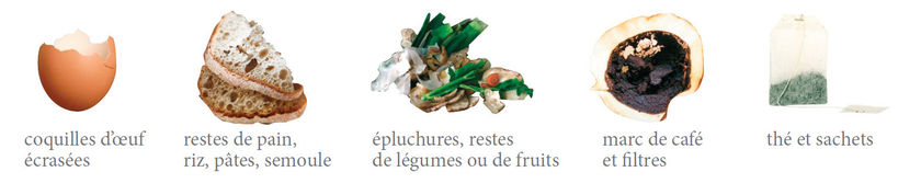 Déchets de cuisine compostables