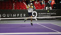 Quimper le 25 janvier 2021. Open ATP Challenger tour Quimper Bretagne Occidentale. affiche 16ème finale entre les français Hugo Gaston et Grégoire Barrere ( vainqueur ). Grégoire Barrere