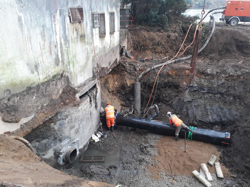 Rupture de canalisation sur le réseau des eaux usées