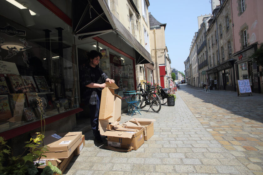 Des vélos-cargo pour collecter les cartons en centre-ville