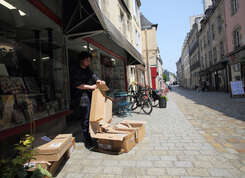 Des vélos-cargo pour collecter les cartons en centre-ville
