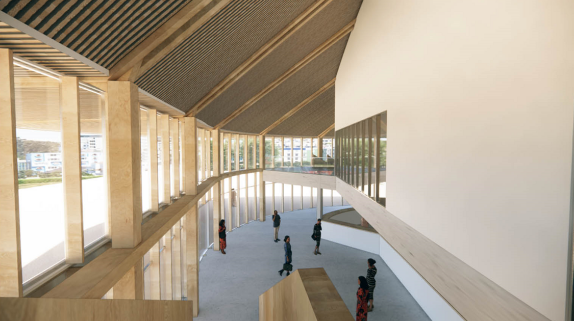 Eau Blanche, la grande salle intérieur hall