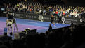Quimper le 26 janvier 2022. Open de tennis ATP Challenger . Quart de finale. match entre les français J.W Tsonga et Alexandre Müller, vainqueur (3)