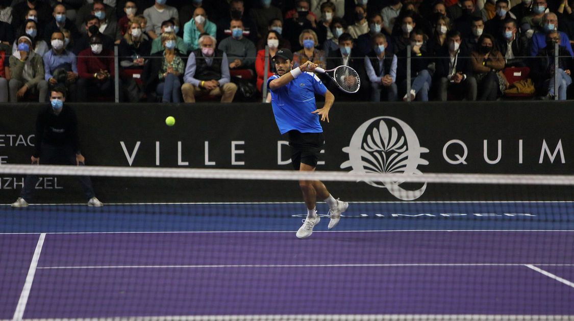 Quimper le 30 janvier 2022. Open de tennis ATP Chalenger de quimper ; Finale simple. Le Canadien Vasek Pospisil (138e) s'impose devant le  Français Grégoire Barrère (167e). Victoire en trois sets  6-4, 3-6, 6-1.