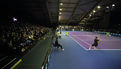 Quimper le 26 janvier 2022. Open de tennis ATP Challenger . Quart de finale. match entre les français J.W Tsonga et Alexandre Müller, vainqueur (2)