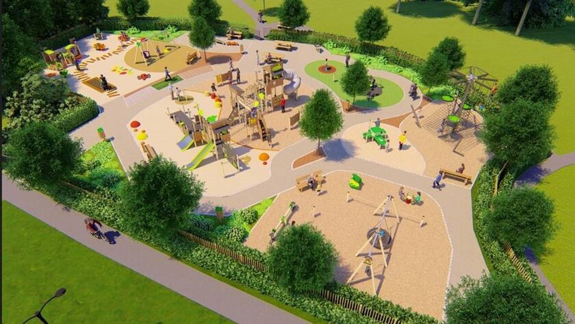 Création de la première aire de jeux 100 % inclusive