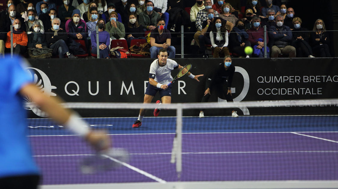 Quimper le 30 janvier 2022. Open de tennis ATP Chalenger de quimper ; Finale simple. Le Canadien Vasek Pospisil (138e) s'impose devant le  Français Grégoire Barrère (167e). Victoire en trois sets  6-4, 3-6, 6-1.