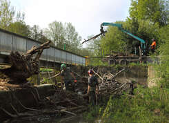 Enlèvement des embâcles au Moulin Vert